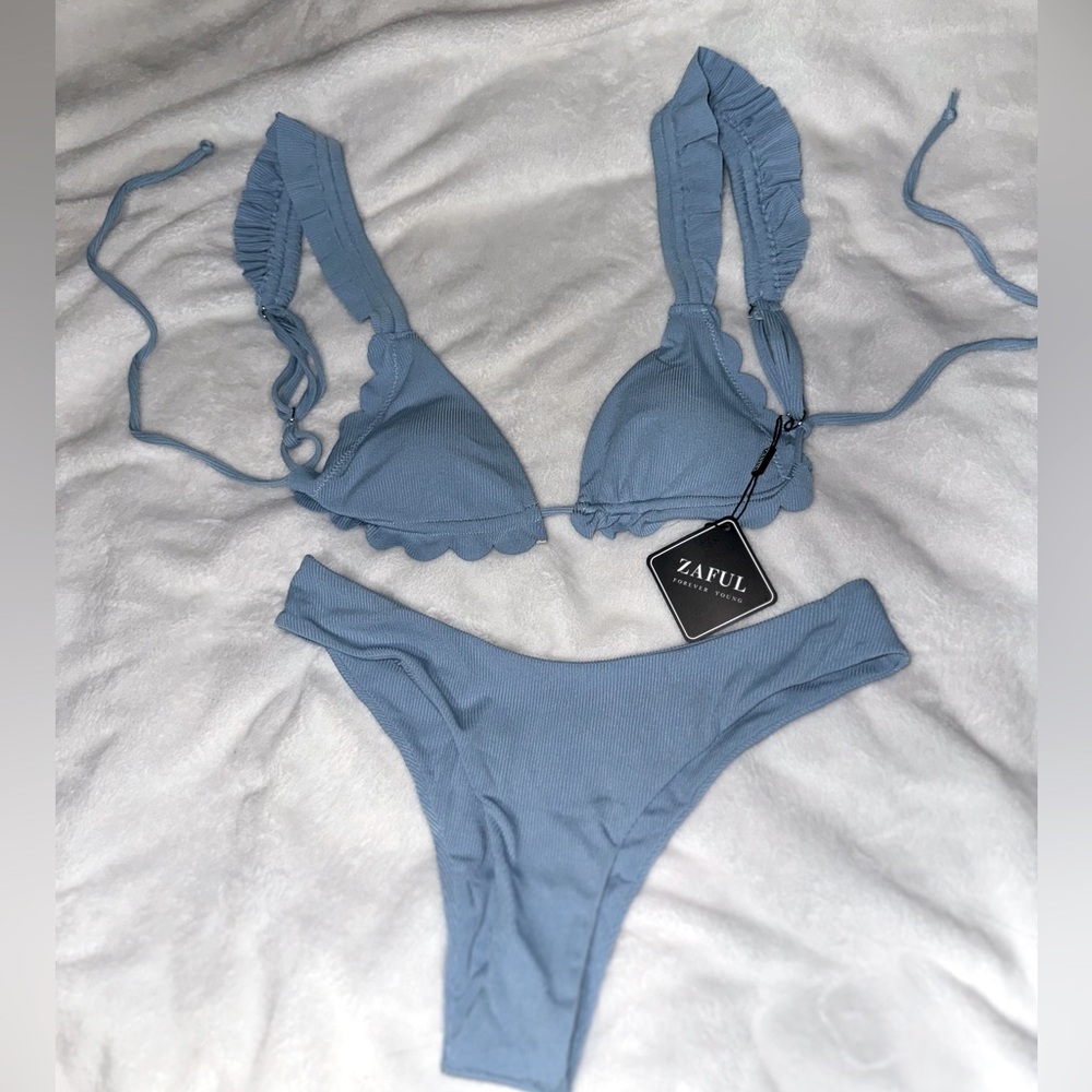 Dusty pale blue bikini